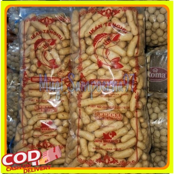 

1kg kerupuk ikan tengiri bulat /lonjong kerupuk ikan BAROKAH TENGIRI