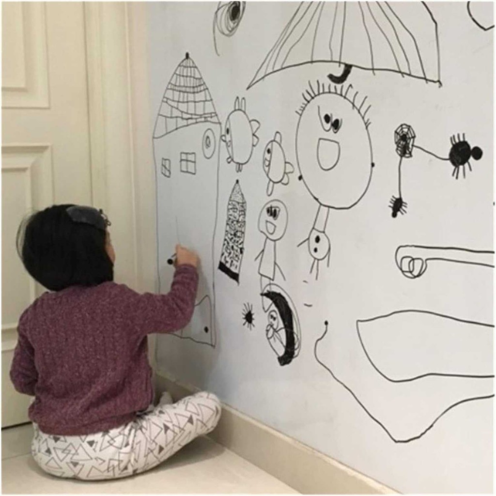 

Stiker Papan Tulis Anak Dinding Multifungsi Whiteboard Sticker Flexible 2M x 45cm