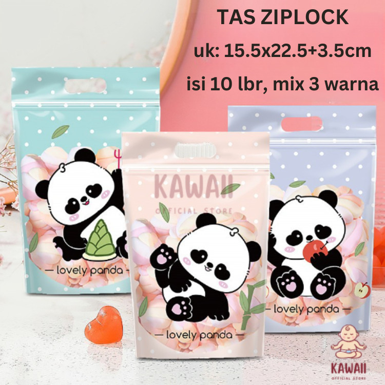 

KS Zipper Bag Plastik Klip Ziplock Karakter ukuran15.5 x 22.5cm isi 10 lembar Plastik Ziplock Permen Kue Kering Cookies Ziplock Hampers