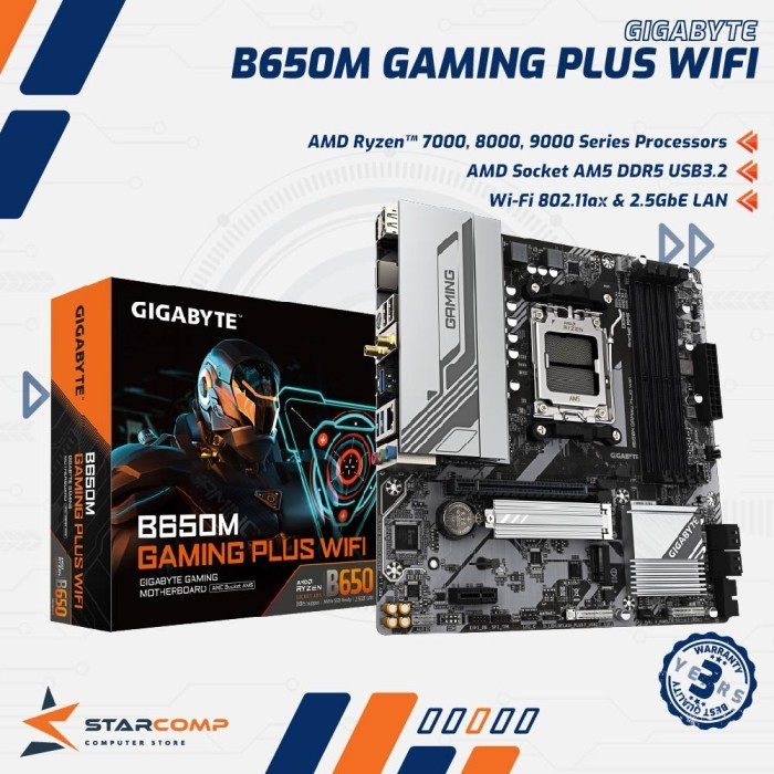 Motherboard Gigabyte B650M Gaming Plus WIFI - AM5 AMD B650 DDR5 USB3.2 TypeC SATA3  Mainboard Mobo