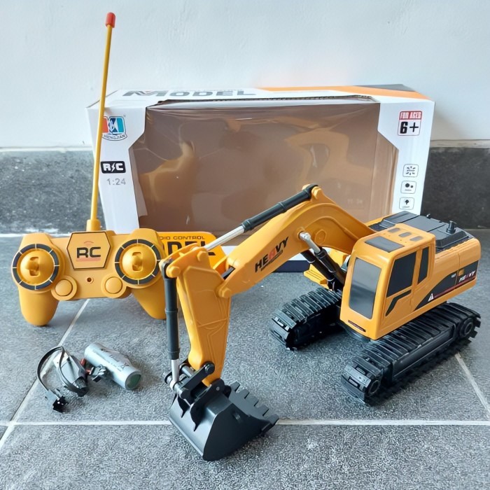 RC Truk Excavator Remote Control Baterai Cas - Mainan Mobil Remot Kontrol Truck Beko Escavator Crane