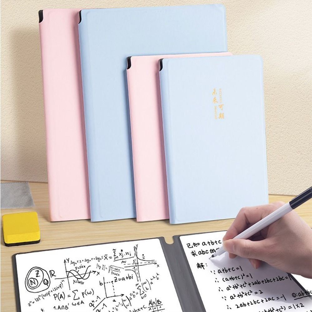 

A4/A5 Whiteboard Notebook Writing Board With Whiteboard Pen Erasing Cloth Portable Stylish Erasable Reusable Memo Pad