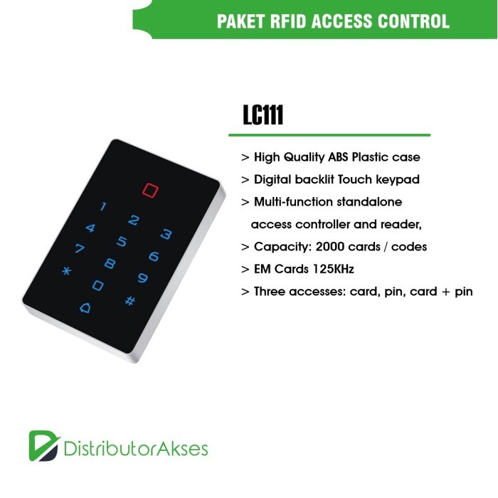 

RFID Door Access Control Touch Magnet EM Lock Smart Akses Door Lock - Standard, LC111 Toucad