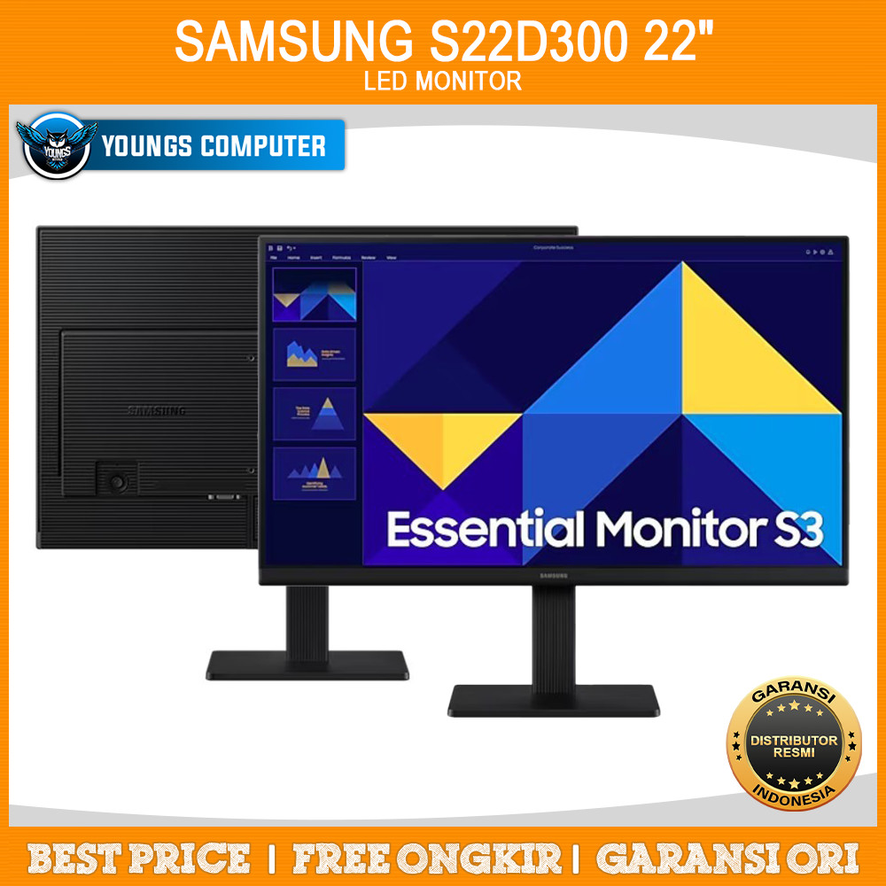 LED SAMSUNG S22D300 22" IPS 100Hz LS22D300GAE Monitor