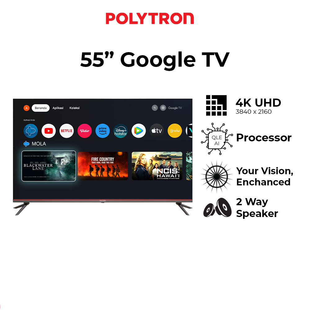 LED TV POLYTRON PLD55QG9059 55 INCH SMART TV EQLED PLD 55QG 9059 55 INCI