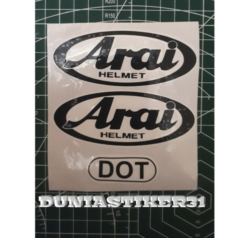 Stiker Sticker Helm Arai Set Cutting