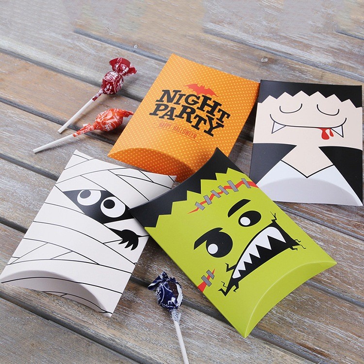 

Box karton kardus pillow kemasan cardboard paper box / souvenir pillow box tema Halloween