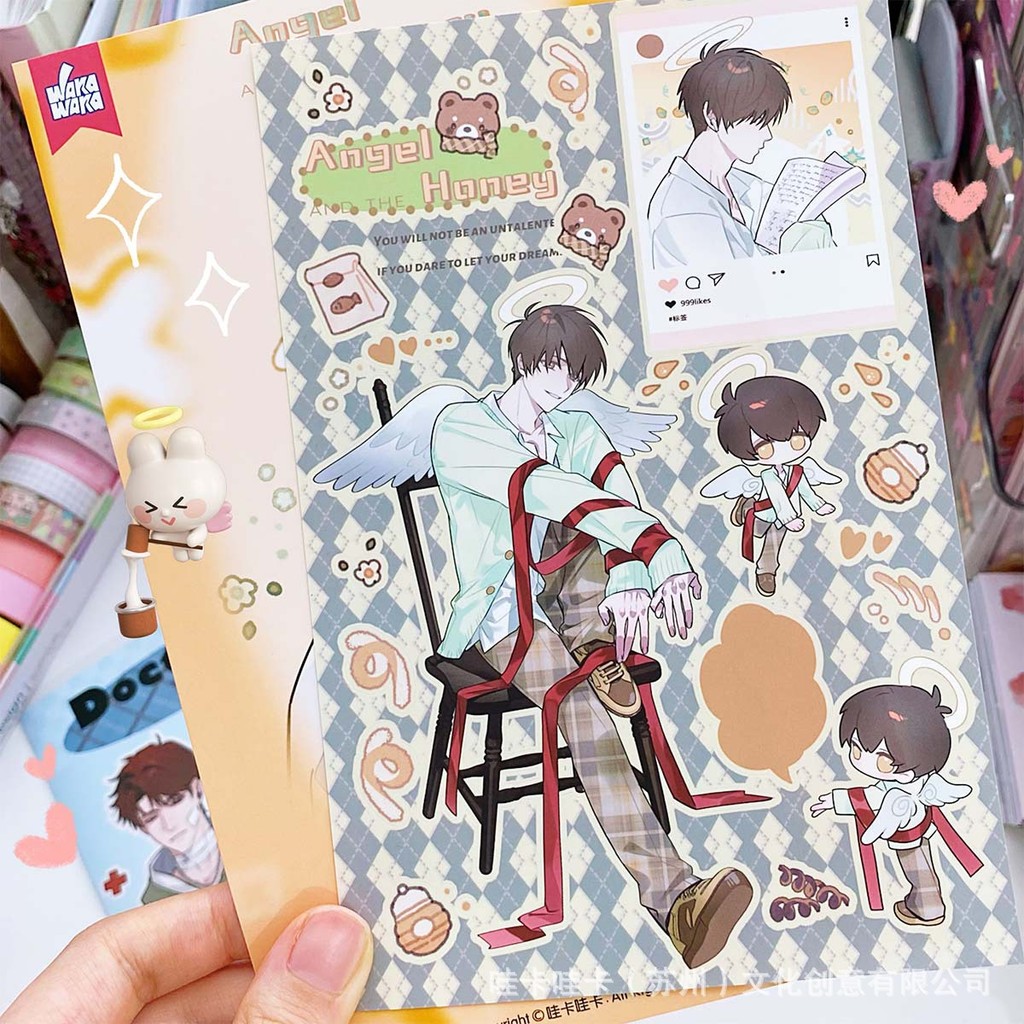 

Comic book boy character stickers