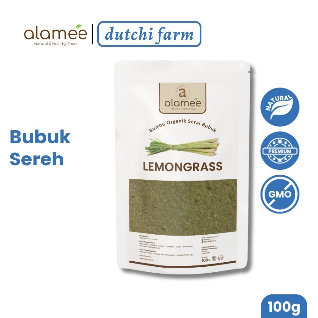 

ALAMEE Sereh Bubuk Lemongrass Powder Bumbu Dapur Organik Serai Murni Asli Tanpa Campuran 100g Dutchi Farm