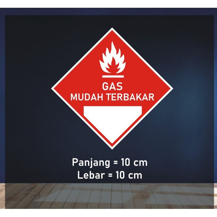 

Sticker Gas Mudah Terbakar 10x10cm - Label B3