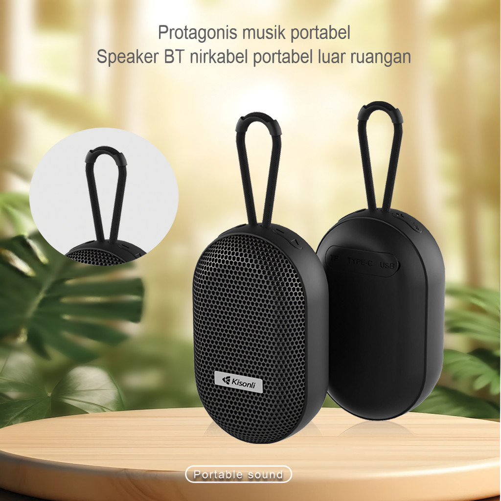 KISONLI Speaker Bluetooh Mini T6 Waterproof Speaker Wireless Portable Multifunctional