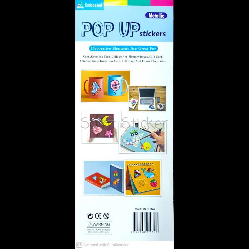 

(25gr) POP UP STIKER KUPU 3D