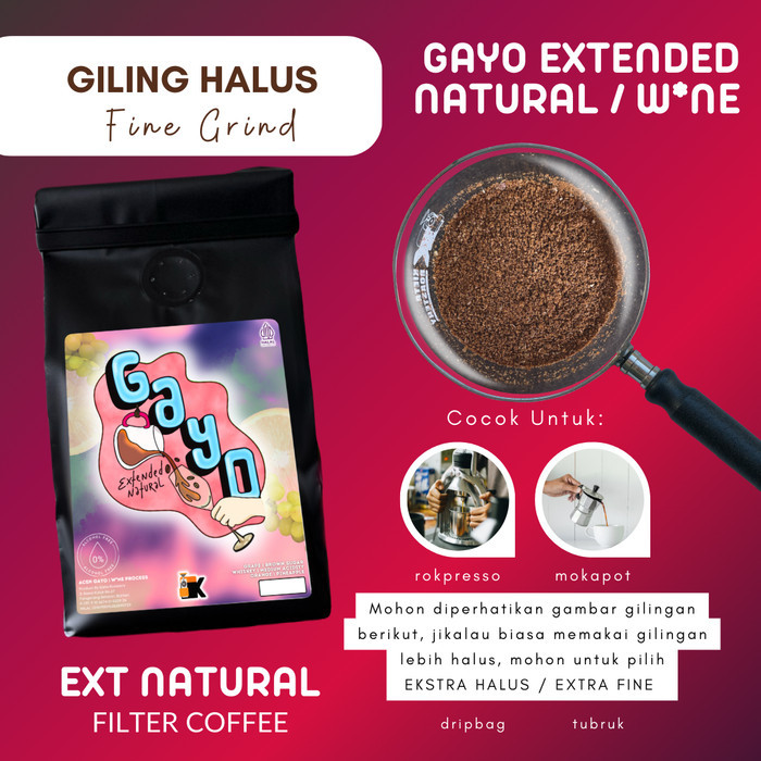 

[PROMO] 1 kg Kopi Arabika Gayo Wine - Giling Halus, 1kg