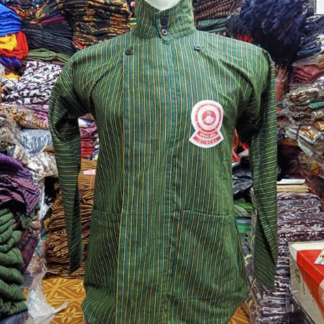 Baju Adat Ja Pria Baju Lurik Pria Surjan Lurik Pria Surjan pria lurik hijau abu hitam biru Lurik