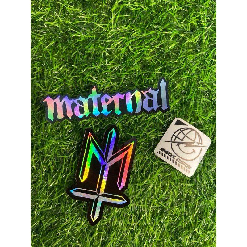 MATERNAL STIKER logo helm tumblr pnp ukuran pas realpict hologram