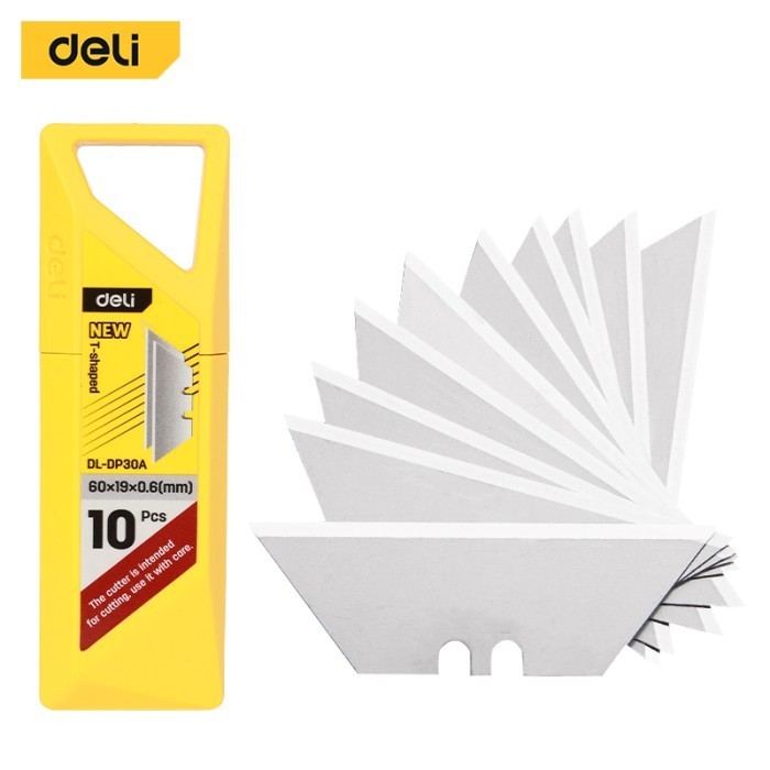 

Deli Utility Knife Blades Refill Set Cutter Pisau 10 Pcs SK2 SK4 EDL-DP30A