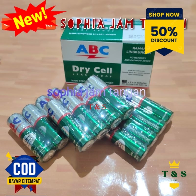 HARGA PER BIJI TERMURAH BATERAI ABC TYPE AA , BATERAI AA ABC , BATERAI JAM DINDING