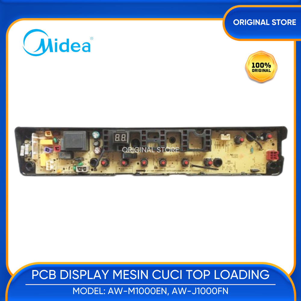 Pcb Display Tombol Mesin Cuci MIDEA 1 Tabung Top Loading AW-M1000EN AW-J1000FN AW M1000EN AW J1000FN