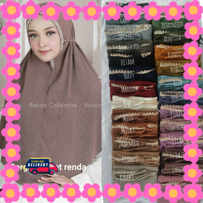 HIJAB WANITA MUDA CASUAL Pashmina Girly Syar i JUMBO / TERBARU/TERLARIS BERGO MARIAM PLISKET FOUL RE