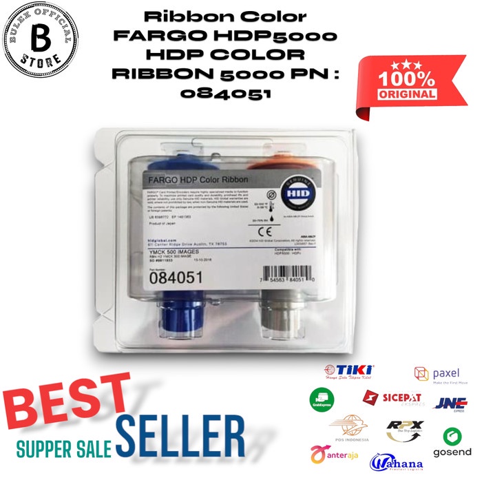 Ribbon Color FARGO HDP5000 HDP COLOR RIBBON 5000 PN : 084051 YMCK