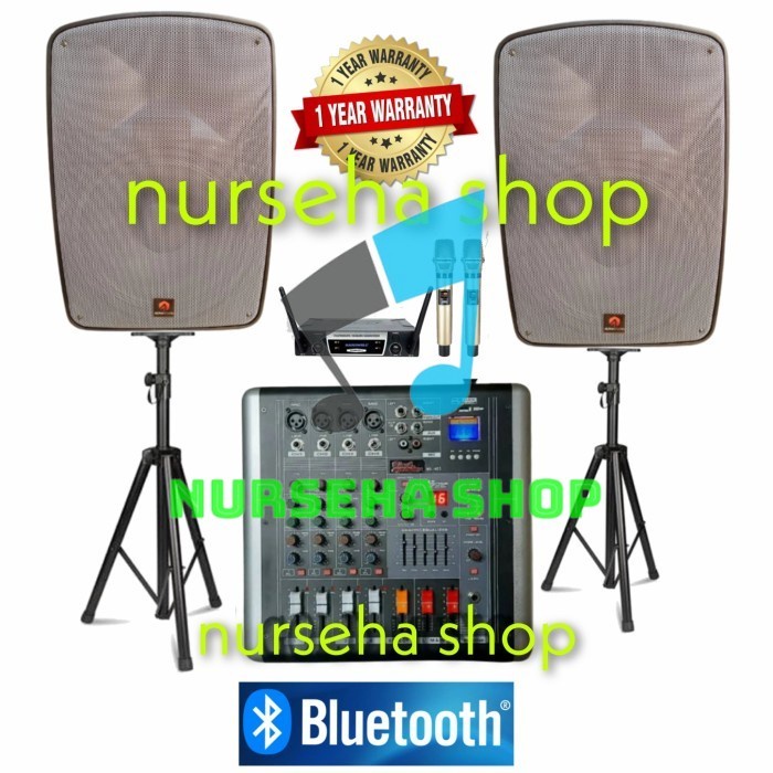 Paket Sound System Outdoor Paket Karaoke 15 inch ALPHAsound full set