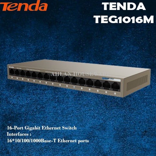 TENDA TEG1016M SWITCH HUB 16 PORT GIGABIT