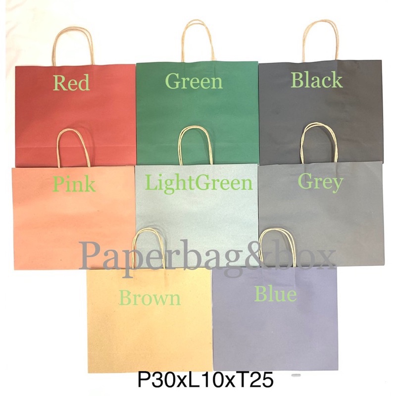 

(COD/INSTANS) warna RANDOM PAPERBAG SET 30X10X25 kantong kertas berwarna/ tas kertas warna/ Paper Bag Warna (analla store pdg)