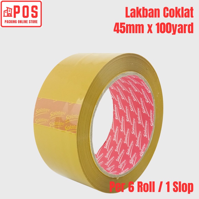 

6 Roll Lakban | Lakban Coklat 2inch 45mmx100yard | Solatape