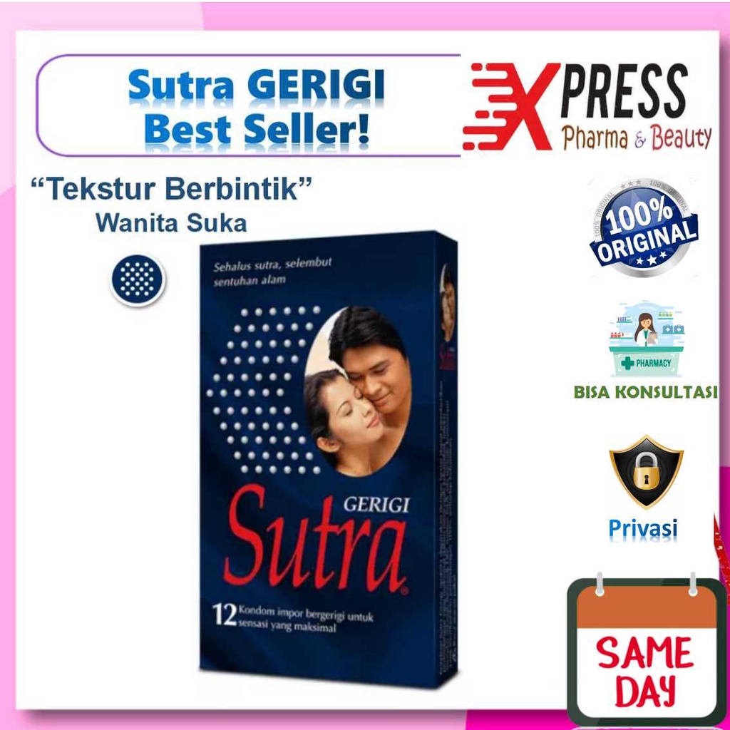 XPRESS Sutra Gerigi Bintik Dotted Dot Biru 2 3 12 Kondom Pv