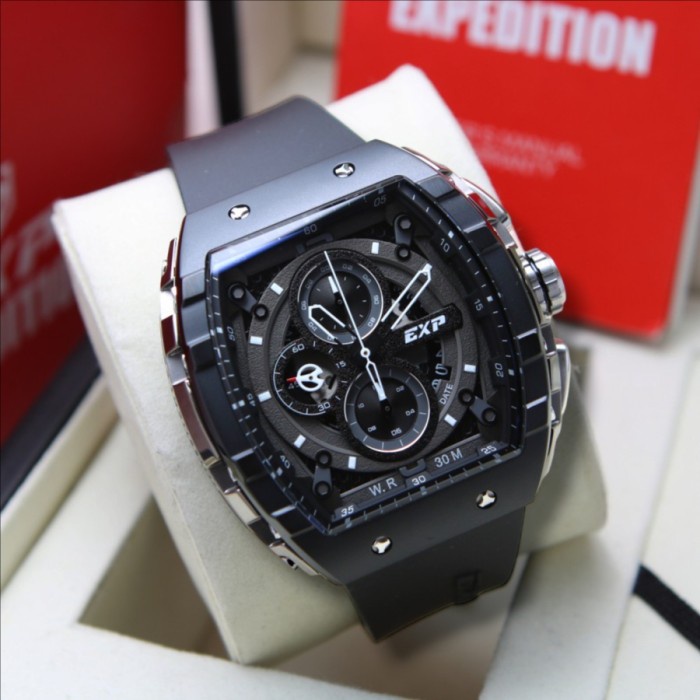 EXPEDITION 6782 MC BLACK SILVER PRIA ORIGINAL GARANSI 1TAHUN