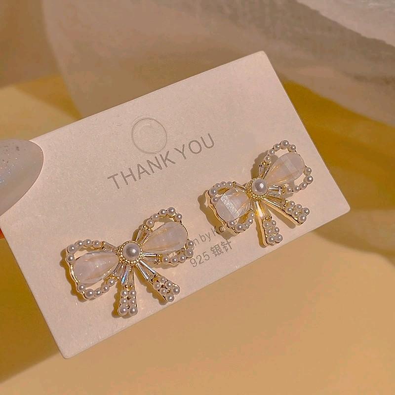 Anting tusuk import motif pita