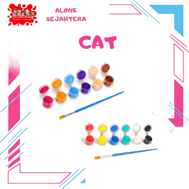 

[ALONK.S] Cat Lukis / Akrilik / Acrylic Paint Set 6 Warna / Cat Akrilik Kanvas Lukis Canvas Paint Acrylic Color 3 ml