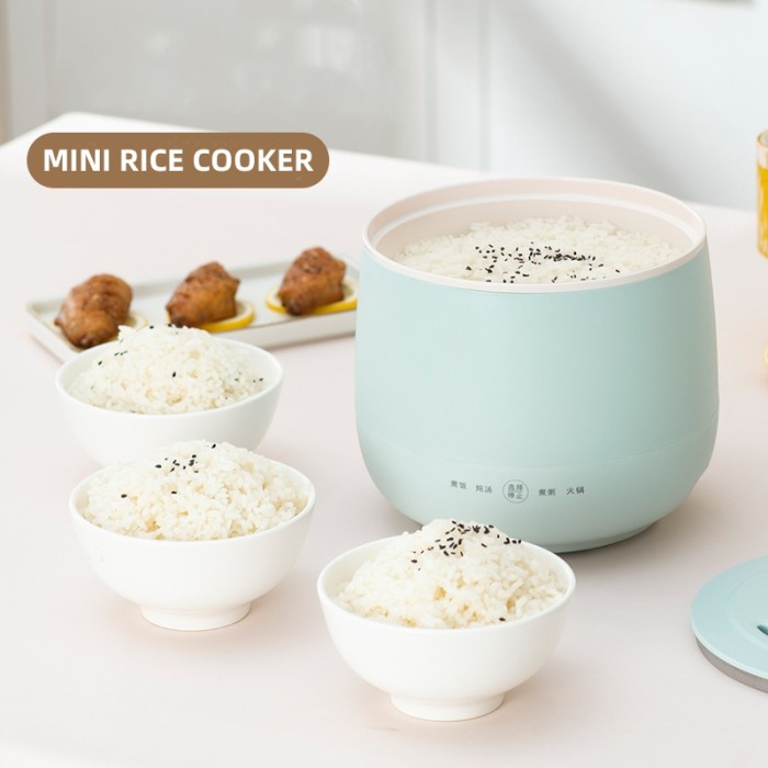 Mini RiceCooker Touch Control 1.2L Electric Cooker Travel Portable - Hijau