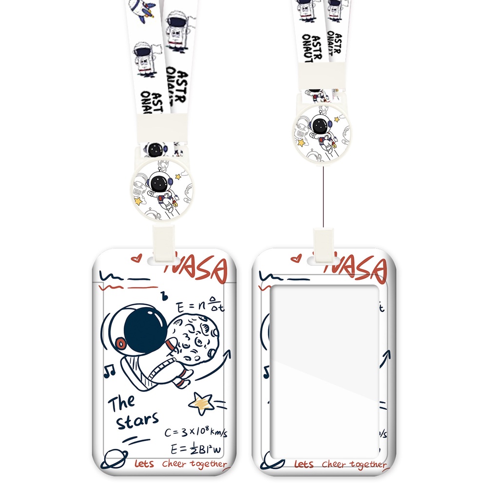 

Kartun Astronot ID card holder motif kawaii astronout tempat kartu bebek bunga