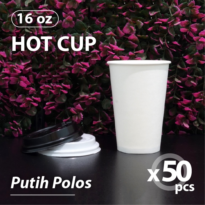 Pak isi 50 pcs - Paper Cup 16 oz HOT - Paper Cup 16oz - Gelas Kertas