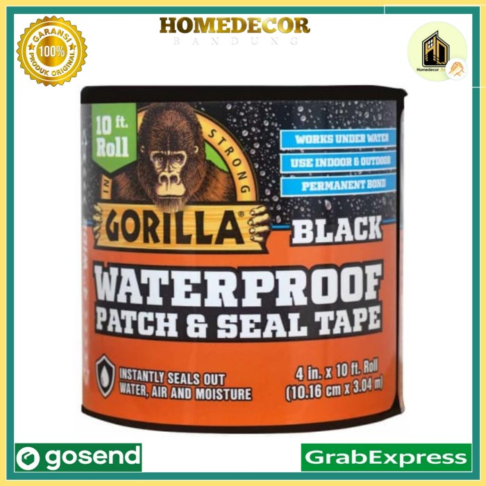 

Gorilla Selotip Tahan Air Patch & Seal - Hitam / TAPE WATERPROOF PATCH