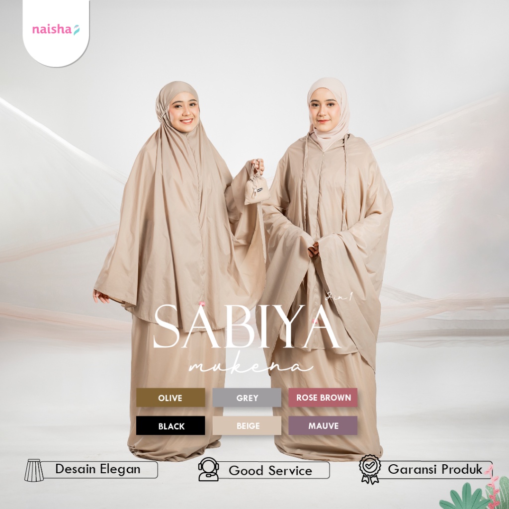 NAISHA OFFICIAL - Sabiya 2in1 Mukena | Mukena Travel | Mukena Mini Travelling