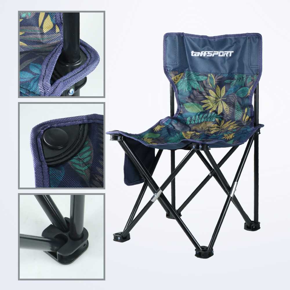 [COD] TaffSPORT Kursi Lipat Mancing Camping Foldable Chair with Pocket