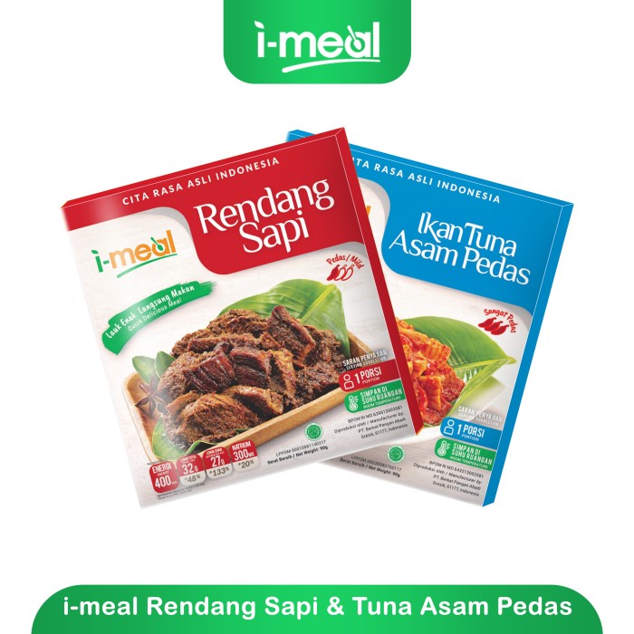 

Murah Bisa COD I-Meal Rendang Sapi dan Tuna Asam Pedas