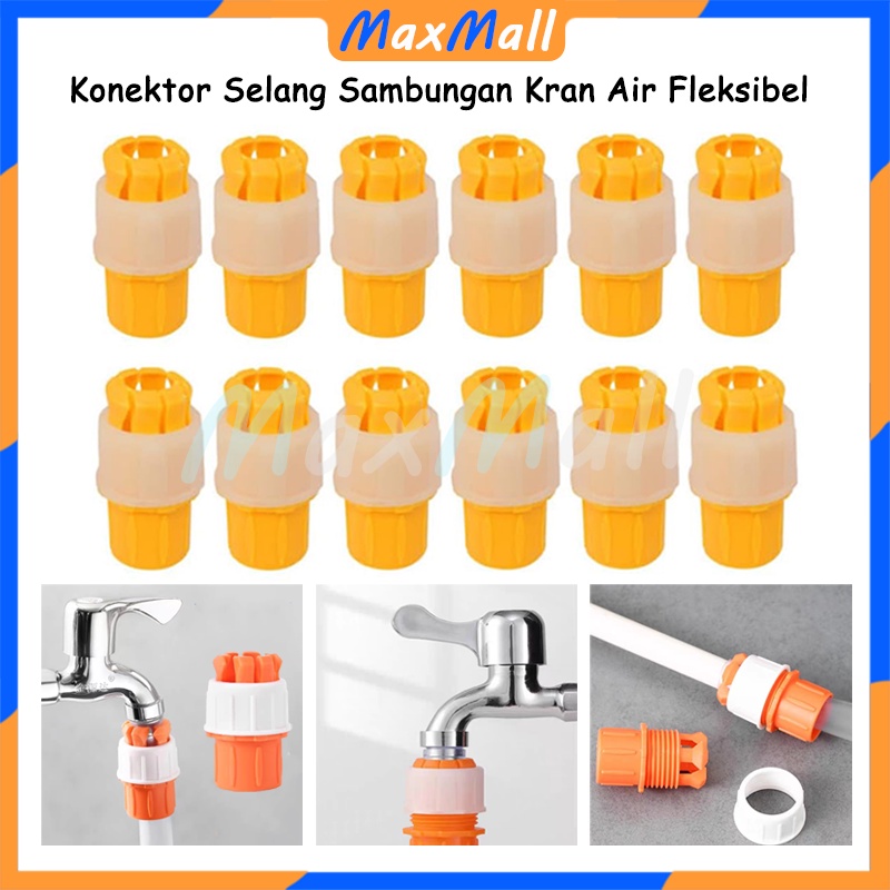 Sambungan Selang Kran Air 1/2 Inch Adapter Selang Air Konektor Ujung Kran Air Konektor Selang Sambun