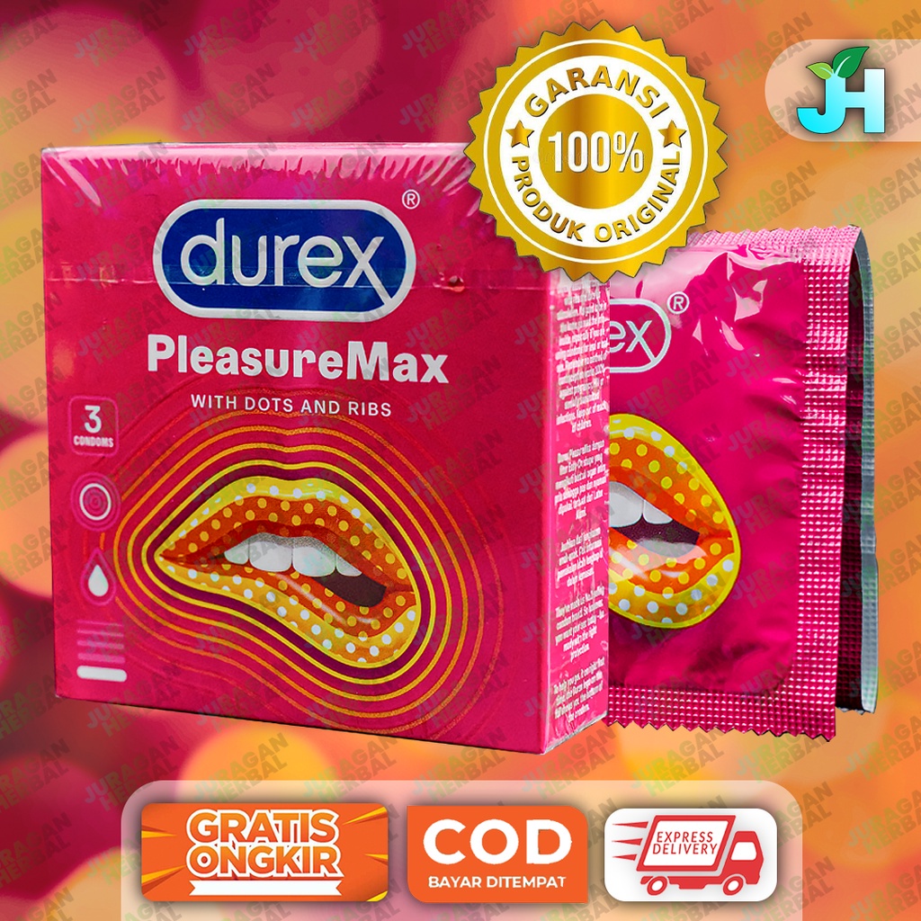 Durex Pleasure Max Original Kondom Bergerigi Ber Pelumas
