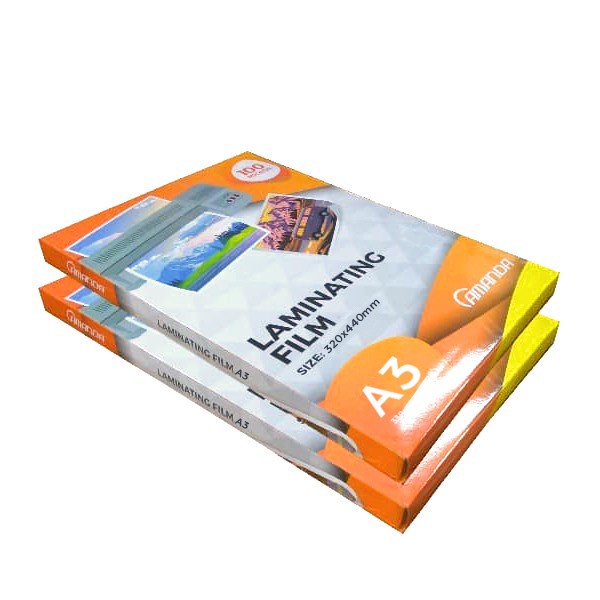 

Plastik Laminating Press A3 Amanda 100 micron size 320 x 440mm