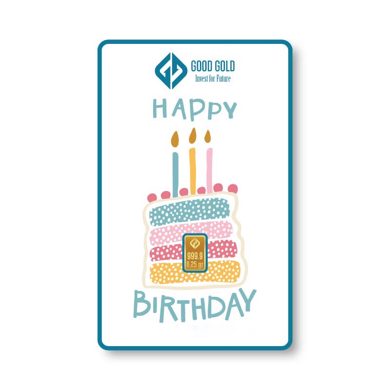 Logam Mulia Good Gold Gift Series 0.1-0.5 Gram Model Happy Birthday 3