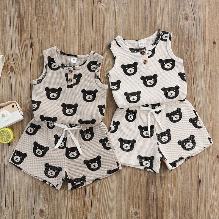 KIMY/KIMI/SETELAN ANAK BEAR UNISEX / SINGLET ANAK BEAR LOEWE