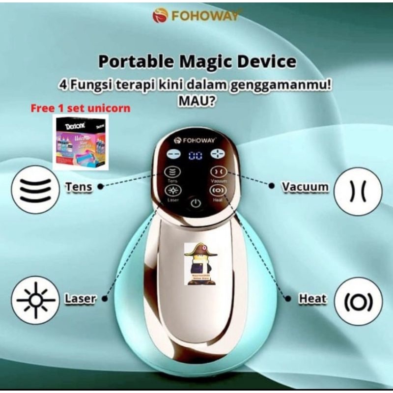 Fohoway PMD Portable Magic Device Alat Terapi Asam Urat Diabetes Darah Tinggi Asam Lambung Saraf Kej