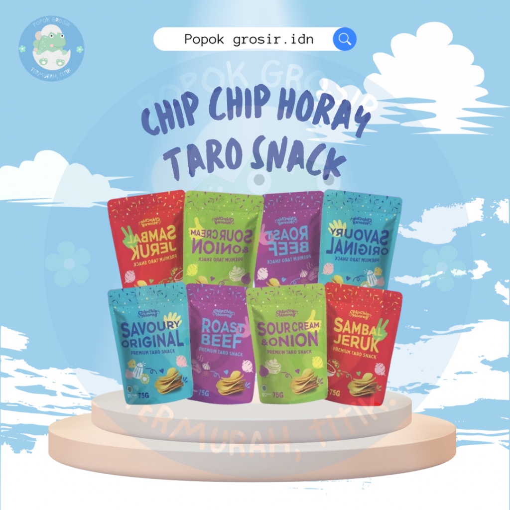 

￼ ₊˚✶POSIR₊˚✶ CHIP CHIP HOORAY 75g Premium Taro Snack - Keripik Talas - Cemilan Diet Sehat