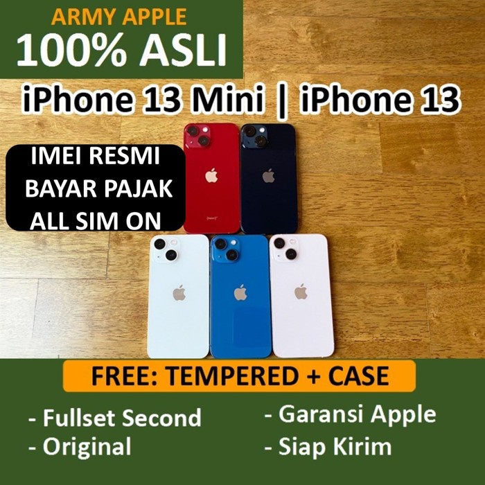 SECOND iPhone 13 Mini / 13 128GB 256GB 512GB Bekas Second Ori fullset - iPhone 13 Mini, 128 TDK TRDF