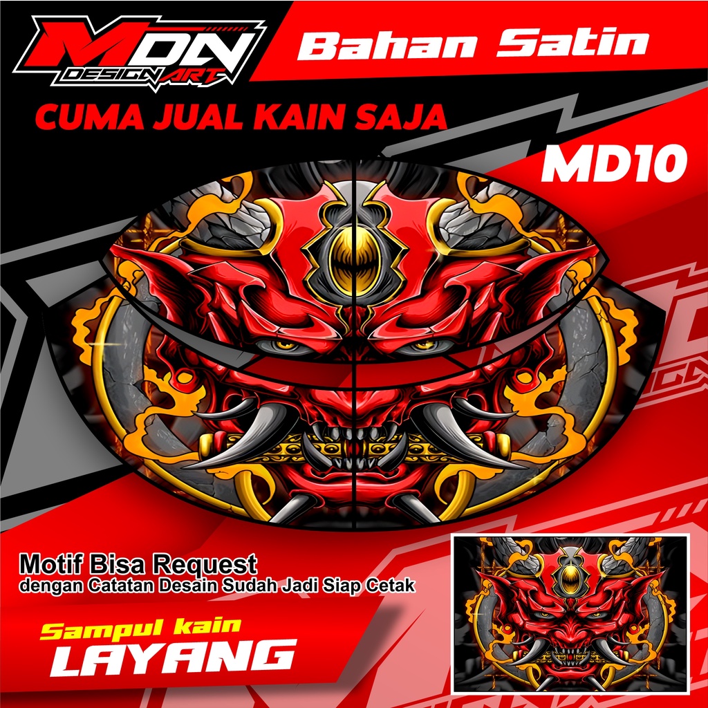 Kain Layangan Gapangan Pegon Lembaran Full Printing Bahan Satin High Quality