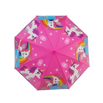[ BEST SELLER ] - VS - Payung Tongkat kesukaan Anak Unicorn kuda poni pelangi rainbow / Doff