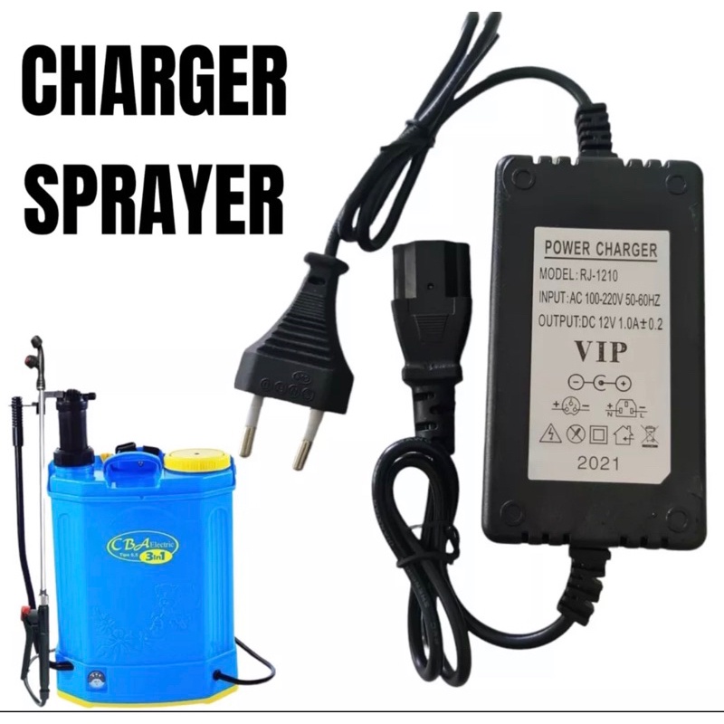 CHARGER POMPA PORTABLE 2A 12V SPRAYER KNAPSACK SPRAYER CAS CASAN BATRE 12V SPRAYER HAMA DISINFEKTAN 